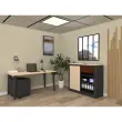 Bureau BORDEAUX 160 x 80 érable - pieds anthracite monté