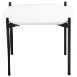Table basse MEET 50 x 50 Blanc pieds noirs 