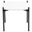 Table basse MEET 50 x 50 Blanc pieds noirs montée