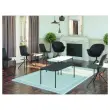 Table basse MEET 100 x 50 Noir pieds noirs mont&eacute;e 