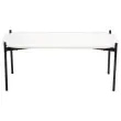 Table basse MEET 100 x 50 Blanc pieds noirs