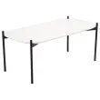 Table basse MEET 100 x 50 Blanc pieds noirs