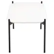 Table basse MEET 100 x 50 Blanc pieds noirs montée