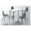 Table roulante FEX OFFICE 116 x 50 cm Blanc pieds noirs