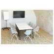 Table roulante FEX OFFICE 116 x 50 cm Blanc pieds noirs montée