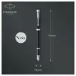 Stylo plume IM - Plume moyenne - Noir mat et finitions chrome - PARKER 