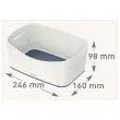 Boîte de rangement mybox petit blanc/gris