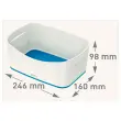 Boîte de rangement mybox petit blanc/bleu