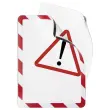 2 Pochettes d'affichage magnétiques Security A4 rouge/blanc DJOIS