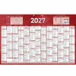 25 Calendrier banque Bouchut Rouge 13 mois- 65x43 cm - par 25 