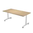 table basculante sur roulettes 120x80x74,1 cm blc/blc