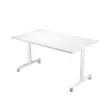 table basculante sur roulettes 120x80x74,1 cm blc/blc