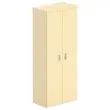 Armoire haute m&eacute;lamine 2 portes 197x80x42cm h&ecirc;tre 