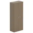 Armoire haute mélaminé 2 portes 197x80x42 cm noyer