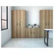 Armoire haute - 2 portes - 197 x 80 x 42 cm - Chêne veiné