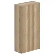 Armoire haute mélamine 2 portes 197x100x42cm chêne veiné