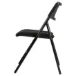 Chaise pliante résille piètement en acier époxy noir