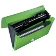 Trieur extensible en PP recycl&eacute; - 6 compartiments - Vert - LEITZ 