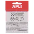 Paquet 50 feuilles de notes adhésives transparentes 75x75 mm blanc