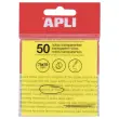 Paquet 50 feuilles de notes adhésives transparentes de 75x75 mm jaunes