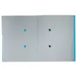 Trieur avec &eacute;lastiques  12 touches - 100% recycl&eacute; - Bleu - LEITZ 
