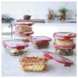 Boîte alimentaire rectangle - Verre - 2.3L - Rouge - CURVER