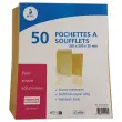 50 pochettes kraft à soufflet 120gr 260x330mm