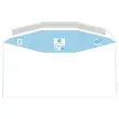 1000 enveloppes MSPA blanches 115x225 fen 45x100 80gr gommées Fiducial