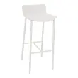 Tabouret haut H 75 cm POPP dossier bas