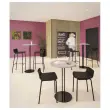 Tabouret haut H 75 cm POPP dossier basnoir 