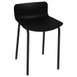 Tabouret POPP dossier bas noir H60