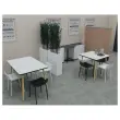 Tabouret POPP dossier bas noir H60