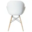 2 fauteuils PETALES pied hêtre assise blanche montés