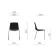 chaise polypro blanche 4 pieds blanc