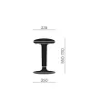 Tabouret oscillant gris