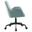 2 Fauteuils Tissu bleu clair piétement àroulettes montés