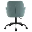 2 Fauteuils Tissu bleu clair piétement àroulettes montés