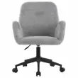 2 Fauteuils Tissu gris piétement à roulettes montés