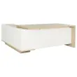 Bureau BARI Retour droit 180 cm ch&ecirc;ne structur&eacute; / blanc mont&eacute; 