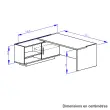 Bureau BARI Retour droit 180 cm ch&ecirc;ne structur&eacute; / blanc mont&eacute; 