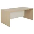 Bureau rectangulaire BARI L180 cm chêne et blanc monté