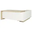 Bureau BARI Retour gauche 180 cm ch&ecirc;nestructur&eacute; / blanc mont&eacute; 