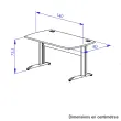 Bureau BREST 140 cm ch&ecirc;ne du bocage anthracite pieds en m&eacute;tal mont&eacute; 