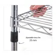 Etagère multifonction 3 niveaux L90 x H90 cm gris métal acier