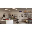 Etagère multifonction 3 niveaux L90 x H90 cm gris métal acier