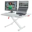Station de travail assis-debout avec plateau coulissant