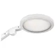 Lampe de bureau LED Giant silva blanc avec socle bois