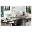Lampe de bureau LED Giant silva blanc avec socle bois