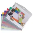 12 pochettes A4 perfor&eacute;es avec fermeture scratch - 2x6 coloris - TARIFOLD 