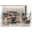 Bureau BELGRADE 140 x 80 chêne pieds anthracite monté